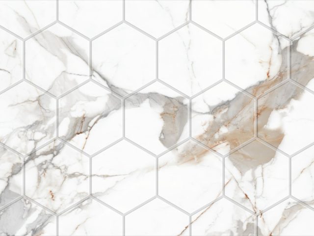 Сандра/Sandra Белый Гексагон Мат. 30x60