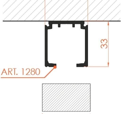 ECO TRACK 1280/200, направляющий профиль SLIDING 200см