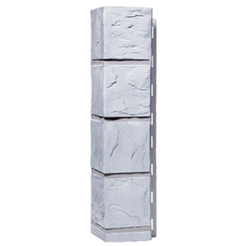 Наружный угол STANDART Камень (Мелованный белый)